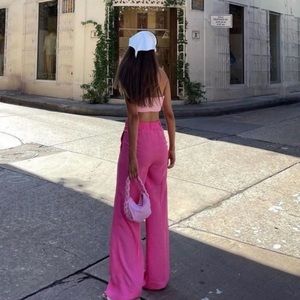 Zara Barbie pink dress pants